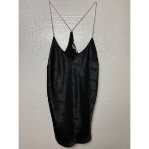 Victorias Secret Black Satin Camisole Top Spaghetti Straps Size Small Sexy Girly